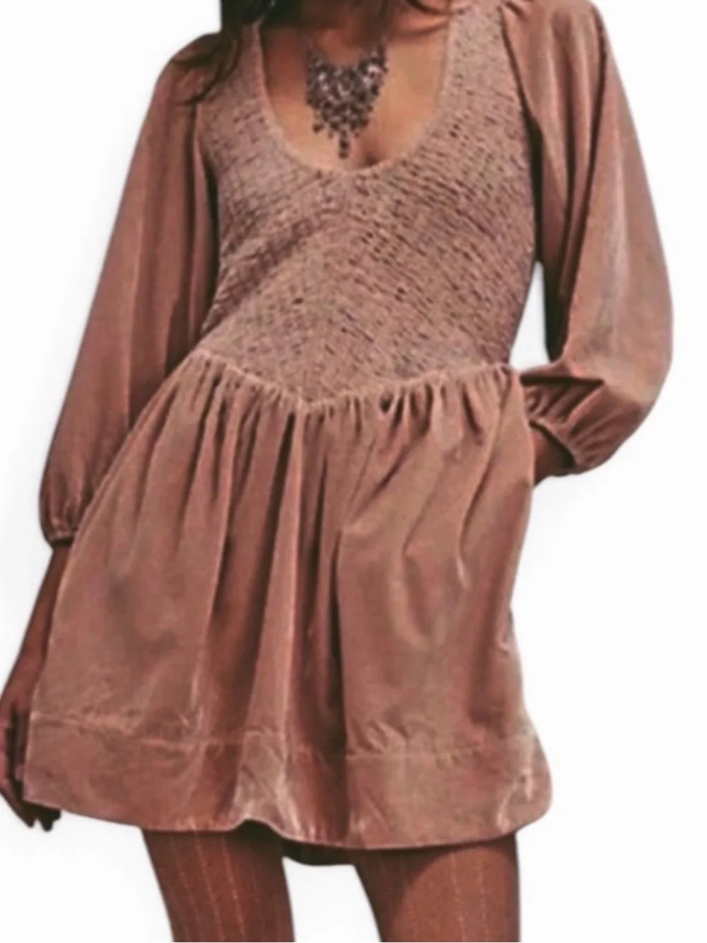 Free People Farrier Velvet Mini Dress. NWT. Winter bloom
